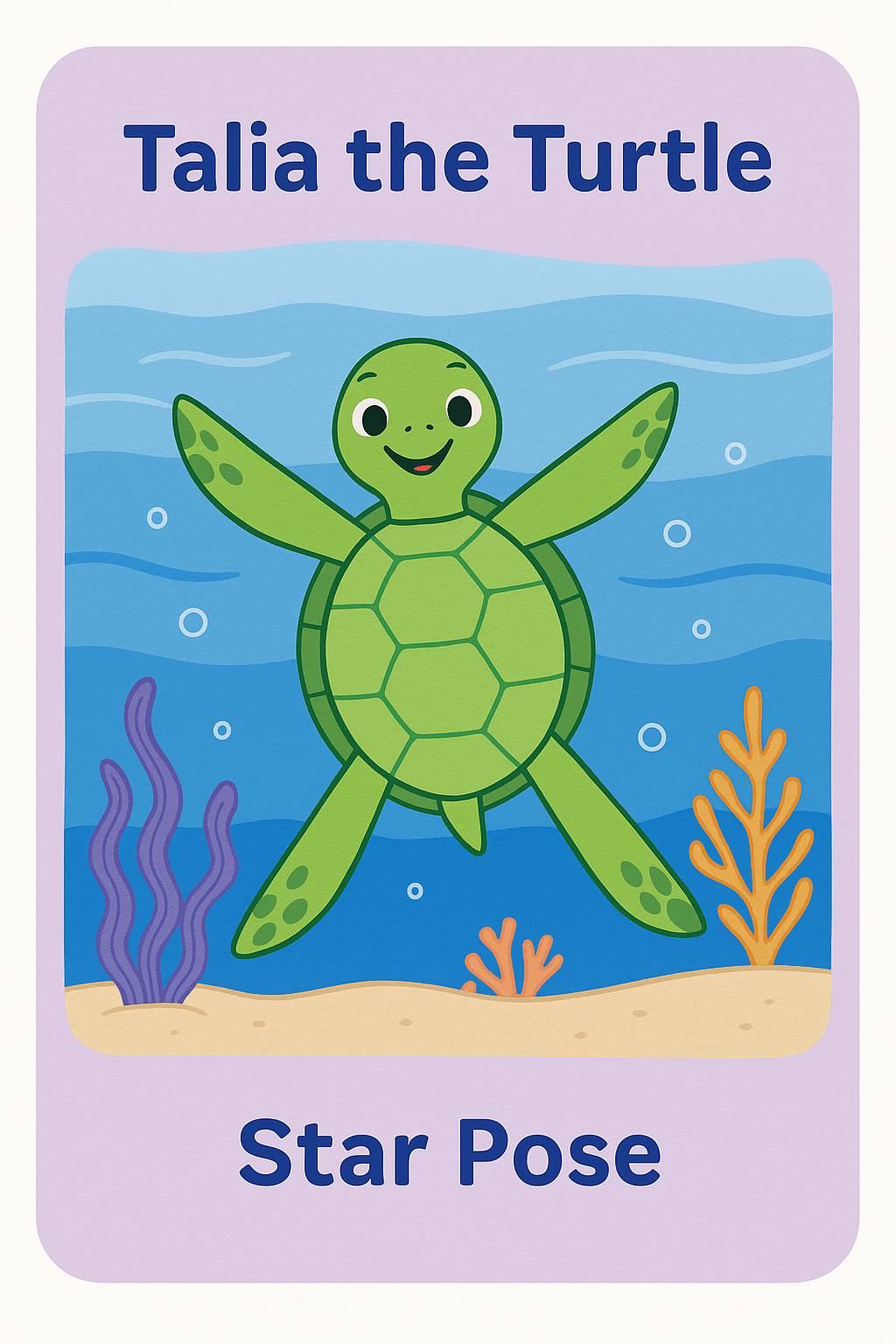 Shine with Joy: Talia the Turtle and the Star Pose